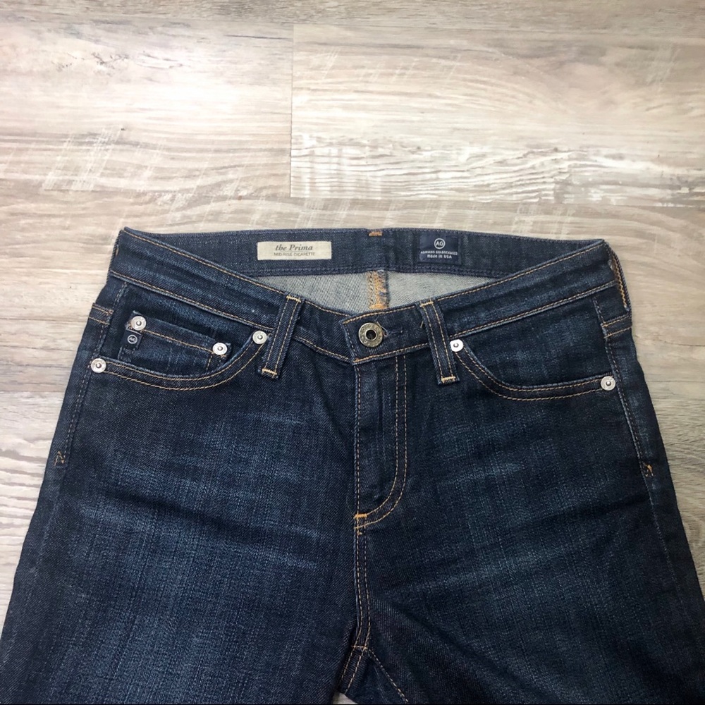 AG ‘the Prima’ midrise Cigarette Skinny Jeans 25